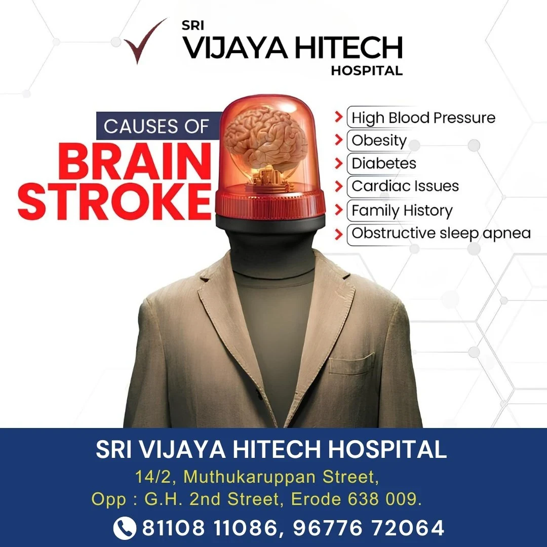 Brain Stroke Types, Causes, Symptoms, Prevention and Treatment in Erode | Sri Vijaya Hitech Hospital